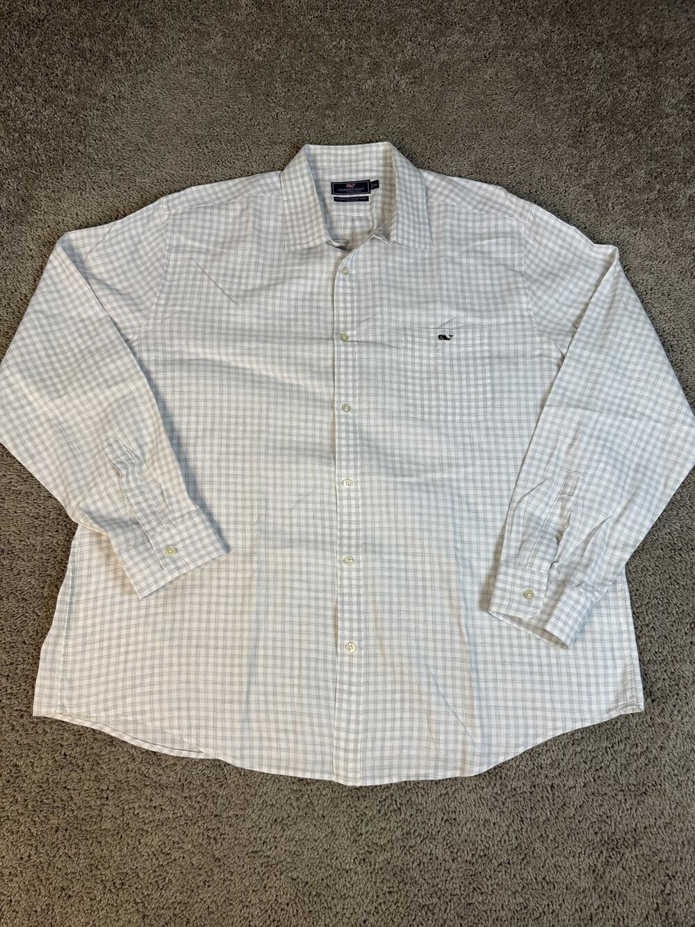 Vineyard Vines Tucker Shirt Mens 2XL White Long Sleeve Button Up Cotton Classic